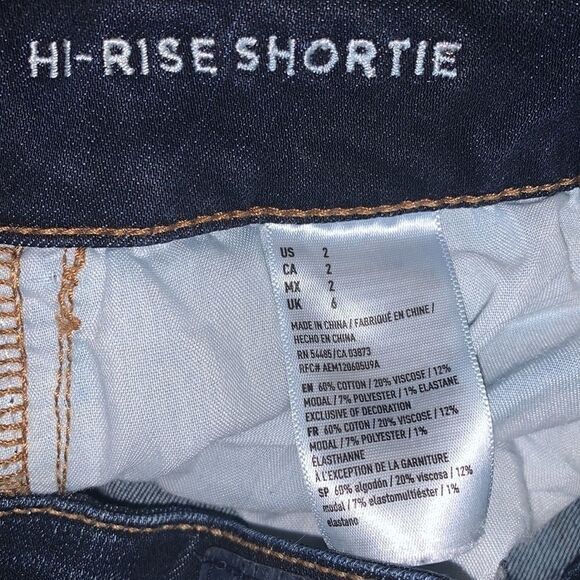 EUC WOMEN’S AMERICAN EAGLE SIZE 2 HI-RISE SHORTIE - Picture 4 of 4